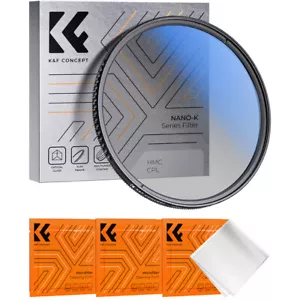 K&F Concept CPL 43-82mm Circular Polarizing Ultra-Slim Camera Lens Filter NANO-K - Picture 1 of 57