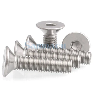 M4 M5 304 Stainless DIN7991 Hexagon Hex Socket Head Flat Countersunk Bolt Screw - Picture 1 of 4