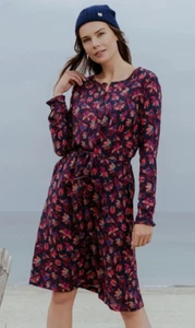 ARMOR LUX WOMENS FLORAL SHIRT DRESS BLUE - SIZE 38 UK SMALL - RRP £119 - Picture 1 of 4