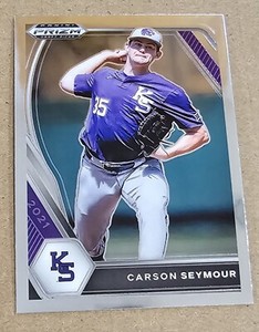 2021 Panini Prizm Draft Picks Card Carson Seymour Rookie #PDP172 New York Mets 
