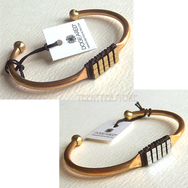 Dogeared Hematine Bead Brass Adjustable Cuff Be Your Own Kind Bracelet Boxed New - Image 1 of 1