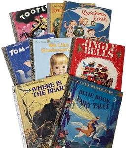 Vintage (8) Golden Book Lot:The Blue Book of Fairy Tales Little, Kindergarten - Picture 1 of 10