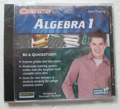 Algebra 1 Computer Software by QuickStudy (XP / 2000 / ME / 98SE, Mac OS 8.5) - Image 1 of 2