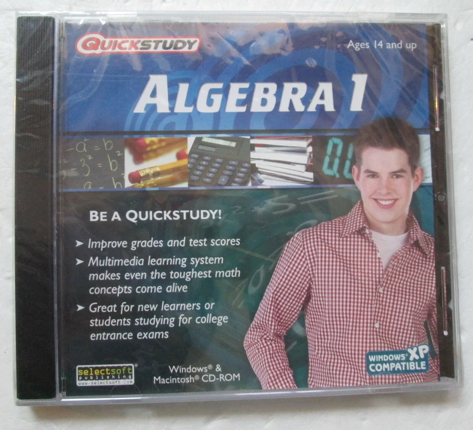 Algebra 1 Computer Software by QuickStudy (XP / 2000 / ME / 98SE, Mac OS 8.5) - Image 1 of 2