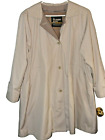 London Fog Women Khaki Size 10 Regular Trench Coat Detach Wool Liner Buttons