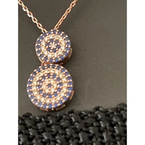 Rose gold tone fashion jewelry Pendant necklace . New with tag Italy - Picture 1 of 6