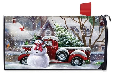 Briarwood Lane Snowfall Snowman Winter Mailbox Cover - Image 1 of 4