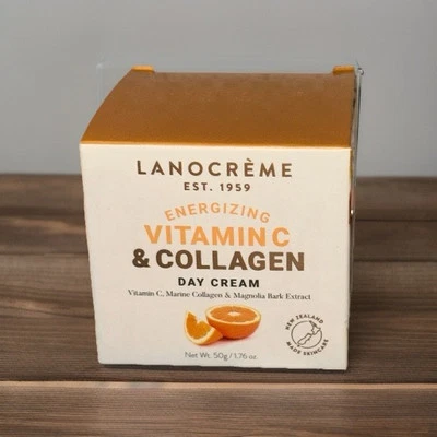 Crema de día energizante Lanocreme vitamina C y colágeno sellada 50 g caducidad 02/2027 1,7 oz Foto 1 de 4