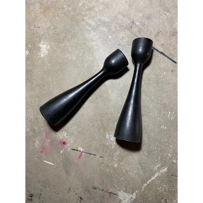 Vintage Mid Century Wood Candle Holder - Image 1 of 4