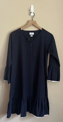 Petite Plume Girls Flannel Nightgown Gown Navy Blue Size 14 - Image 1 of 4