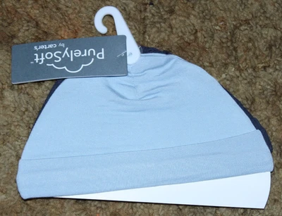 Boys Carter's NWT 2 pc baby hats 0-3 Months - Image 1 of 2