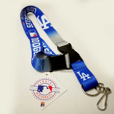 LOS ANGELES DODGERS TWO SIDED WHITE/ BLUE AND KEY-LANYARD……MLB Official Licensed - Image 1 of 4