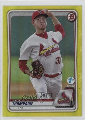 2020 Bowman 1st Edition Yellow Foil /75 Zack Thompson #BFE-6 - Image 1 of 2