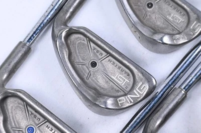 Ping ISI Nickel Irons / 3-PW+SW / Black Dot / Stiff Flex Ping JZ Cushin Shafts - Image 1 of 4
