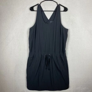Patagonia Fleetwith Dress Womens L Black Athletic Cross Back Stretch Hiking Camp - Picture 1 of 9