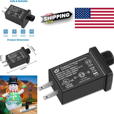 Replacement 12V 1.5A Transformer Plug for Halloween Christmas Inflatables - Image 1 of 4
