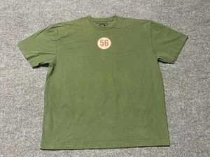 Abercrombie Fitch Shirt Mens Large Green Crewneck Y2K Varsity 56 Short Sleeve - Picture 1 of 11