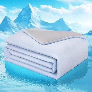 Cooling Comforter Queen Size Double Sided Cold Cooling Blanket for Hot Sleepers - Picture 1 of 7