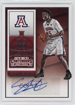 2015 Contenders Draft Picks Stanley Johnson (Left Foot on Border) Rookie Auto RC - Image 1 of 2