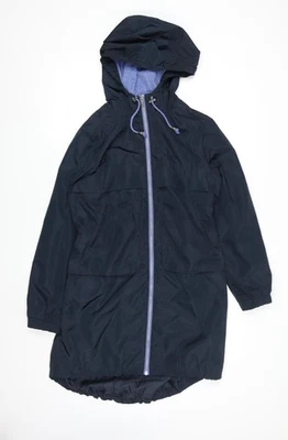 Marks and Spencer Men's Blue Hooded Rain Coat Jacket Size 36 Regular - Image 1 of 4