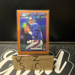 2024 Topps Cromo Calcio Eli Manning Arancione Rifrattore Giganti #138/25 - Foto 1 di 10