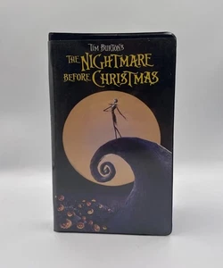 THE NIGHTMARE BEFORE CHRISTMAS TIM BURTONS VHS CLAMSHELL - Picture 1 of 3