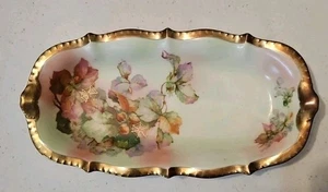 8 Zoll antike Preußen handbemalte Relish oder Schmuckschale - Bild 1 von 4