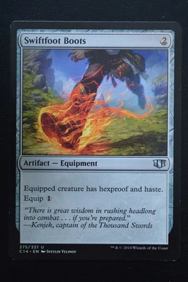 Magic The Gathering MTG SWIFTFOOT BOOTS Commander 2014 LP Lightly Played - Image 1 of 2