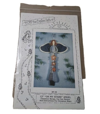 Uncut Off the Beaten Path 13" Oh My Stars Angel Pattern Cinnamon Stars Primitive - Image 1 of 3