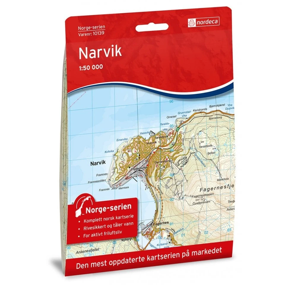 Norway Narvik map 10139 Norge-serien 1:50,000 topogrpahic walking hiking - Image 1 of 4