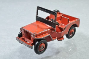 BI939 Dinky Toys GB #25y Universal Jeep - rouge C/- - Picture 1 of 3