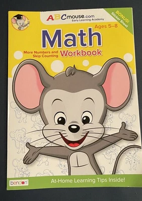 Math Adding and Subtracting Workbook with Sticker Sheets Bendon Ages 5-8 New - Image 1 of 3