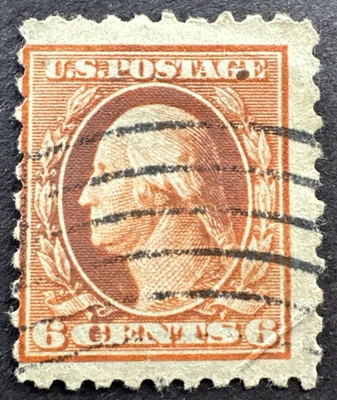 US 1916 Sc# 468 Used Stamp Washington 6c - Image 1 of 2