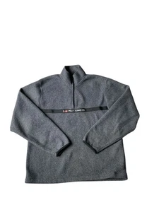 Polo Jeans Co 1/4 Zip Fleece Jacket Mens Large Grey Ralph Lauren - Picture 1 of 7