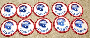 VINTAGE LOT OF 10 NFL NEW YORK GIANTS FOOTBALL 2" PATCHES - Picture 1 of 2