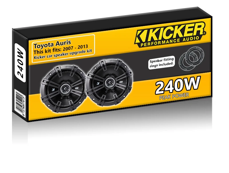 Toyota Auris Front Door Speakers Kicker 6.5" 17cm car speaker kit 240W - Image 1 of 1