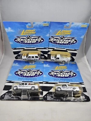 JOHNNY LIGHTNING BRICKYARD 400 SET!!! 4  RACE EMERGENCY VEHICLES LIMITED EDITION - Image 1 of 4