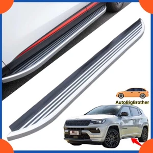 Fits for Jeep Compass 2023 2024 Fixed Running Boards Side Steps Pedals Nerf Bar - Picture 1 of 6