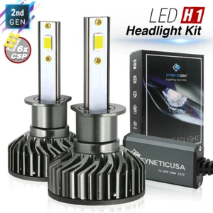 H1 CSP 6000K White High Power LED Fog Light Bulbs Lamps Conversion Kit DRL Light - Picture 1 of 11
