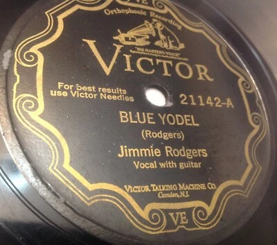 Jimmie Rodgers – Blue Yodel / Away Out On The Mountain 78 RPM 1928 Victor-21142  - Image 1 of 4