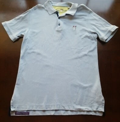 Camisa Polo Robert Graham Para Hombres M Calce Clásico Bordada Cuello Azul Diablo Foto 1 de 4