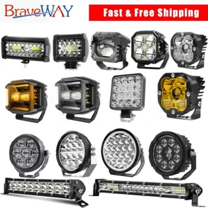 12V 24V LED Work Pods Light Bar Flood Spot Lights Driving Offroad Truck UTE 4WD - Picture 1 of 168
