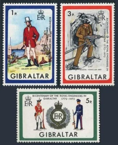 Gibraltar 283-285, MNH. Michel 286-288. Royal Engineers in Gibraltar, 200, 1972. - Picture 1 of 1