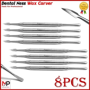 Strumenti per intaglio cera dentale 8 pezzi - set acciaio premium per laboratorio e modellismo - spedizione veloce - Foto 1 di 4