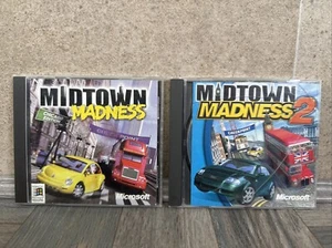 Midtown Madness 1 & 2 By Microsoft. Pc Cd ROM With Manuals Used - Picture 1 of 13