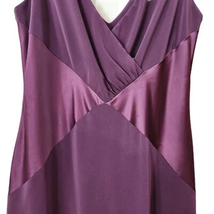 Jones New York Evening Size 16 Eggplant Purple Sleeveless Dress Calf Length EUC - Picture 1 of 7