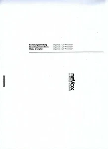 Manual de instrucciones Revox user manual para Elegance S 20 multilingüe Copy - Imagen 1 de 1
