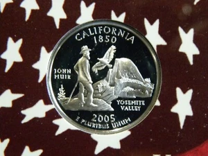 2005 S SILVER GEM PROOF CALIFORNIA STATE QUARTER 90% SILVER FREE SHIP - Picture 1 of 1