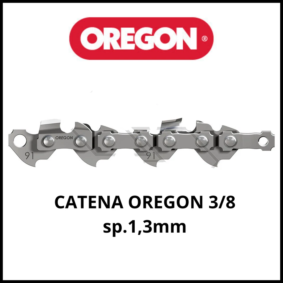 OREGON Catena motosega 91P 3/8 sp.1,3mm compatibile STIHL HUSQVARNA maglie