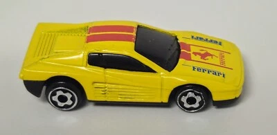 Vintage 1986 Hot Wheels Micro Mini Racers Ferrari Yellow Diecast Car 1:87 Scale - Image 1 of 3